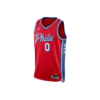 NBA Philadelphia 76ers Jordan Tyrese Maxey Basketball Jerseys Unisex Red