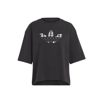 Adidas Originals Drop Shoulder Sleeve T Shirt Women's Black