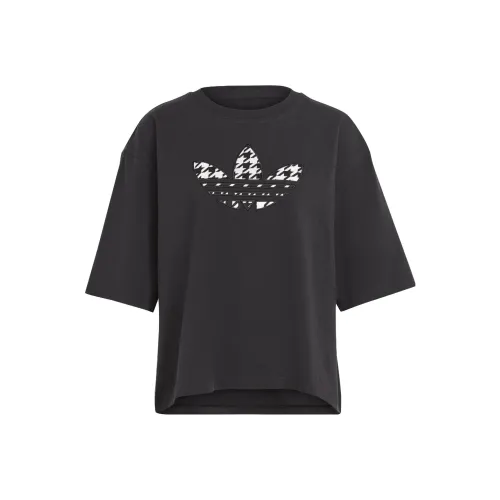 Adidas Originals Drop Shoulder Sleeve T Shirt Women's Black