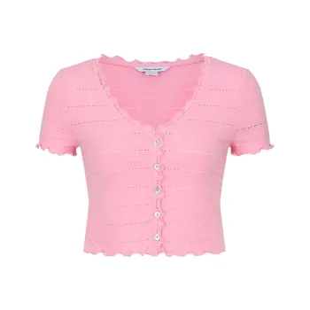 URBAN REVIVO Regular T Shirt Women's Cool Pink