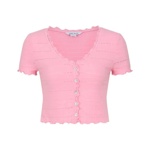 URBAN REVIVO Regular T Shirt Women's Cool Pink