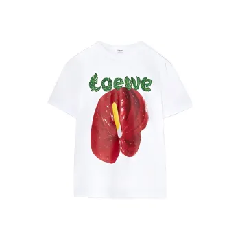 LOEWE Flower T Shirt 'White/Red'