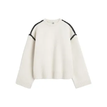 TOTEME Embroidered Wool Jumper
