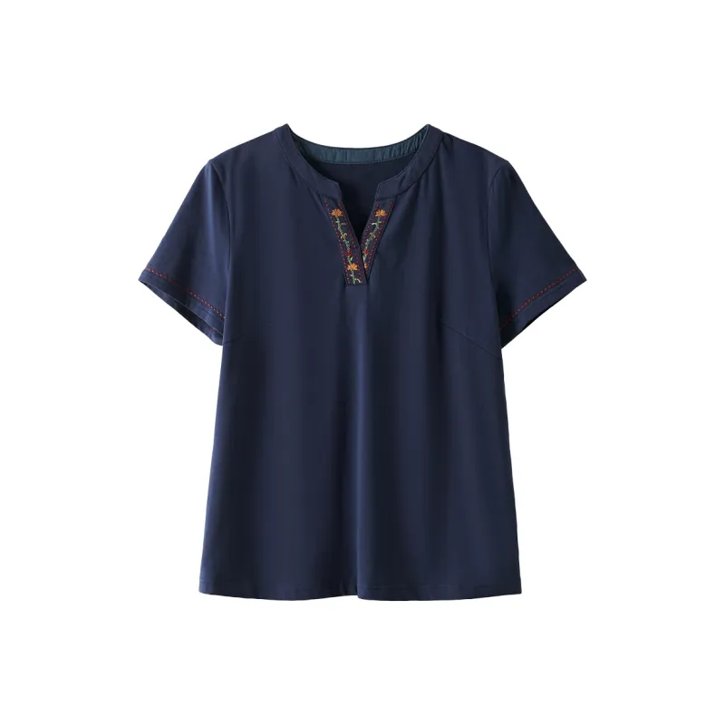 LUYOUYE Regular T Shirt Women's Navy Blue-0