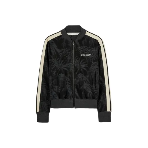 PALM ANGELS Palms Jacquard Zip Up Sweatshirt