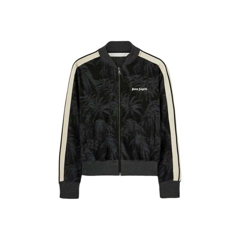 PALM ANGELS Palms Jacquard Zip Up Sweatshirt-0