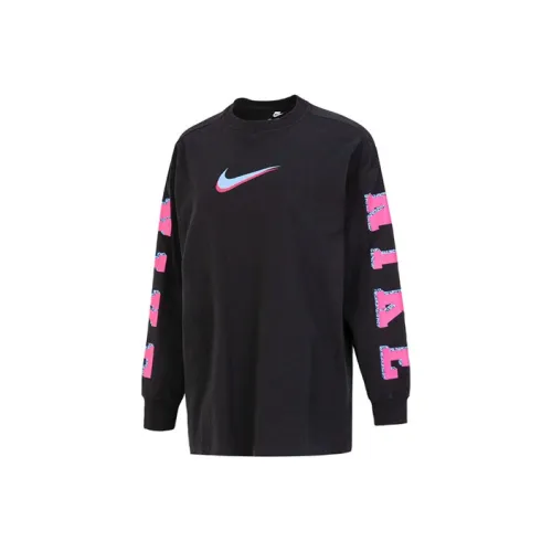 Nike Drop Shoulder Sleeve T Shirt Women's Black