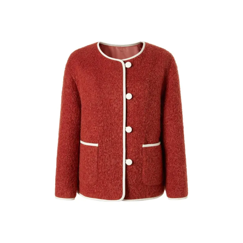 JZ. ANNAKRO Sweater Women's Red Coffee-0