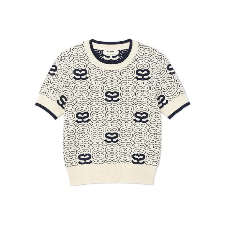 Sandro SS23 T Shirt Women's Light Umber-0