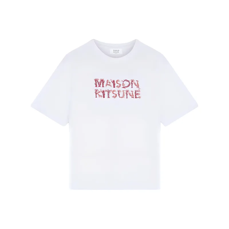 Maison Kitsune Woodland Alphabet Crewneck T Shirt-0