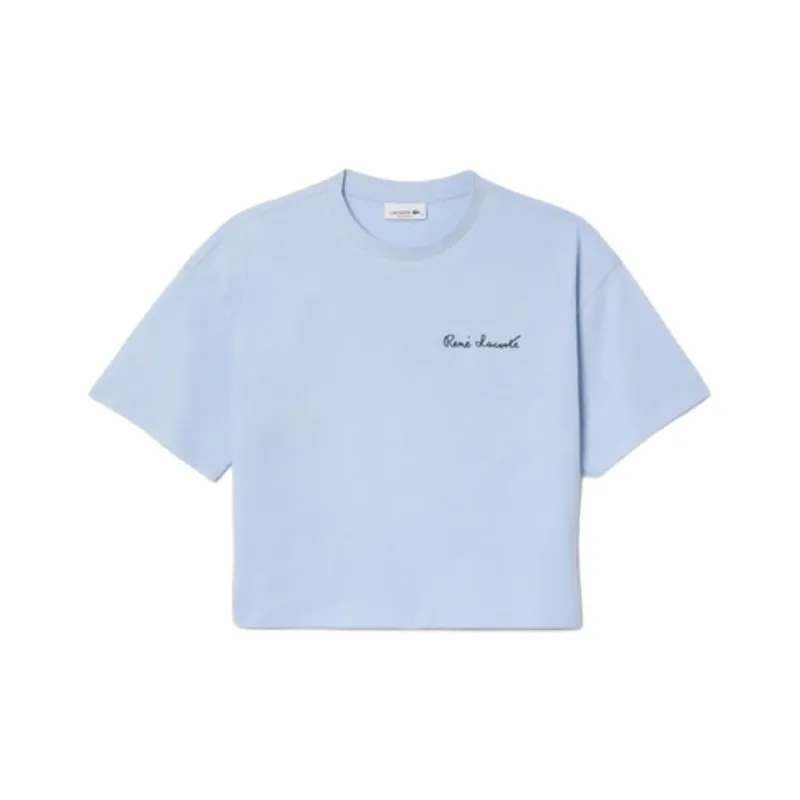 LACOSTE Logo patch Cotton T shirt-0