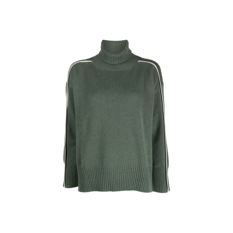 Lorena Antoniazzi Roll neck Piped trim Detail Jumper-0