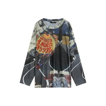 ELF SACK T Shirts Women's Hot Air Balloon Poster Color