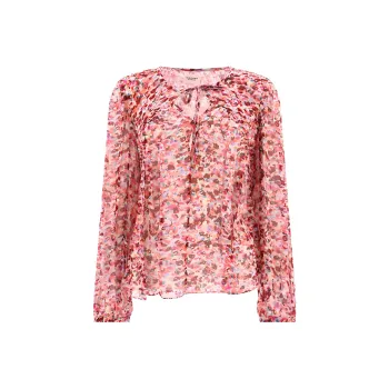 ISABEL MARANT ETOILE Pattern-Printed Tie Fastened Blouse