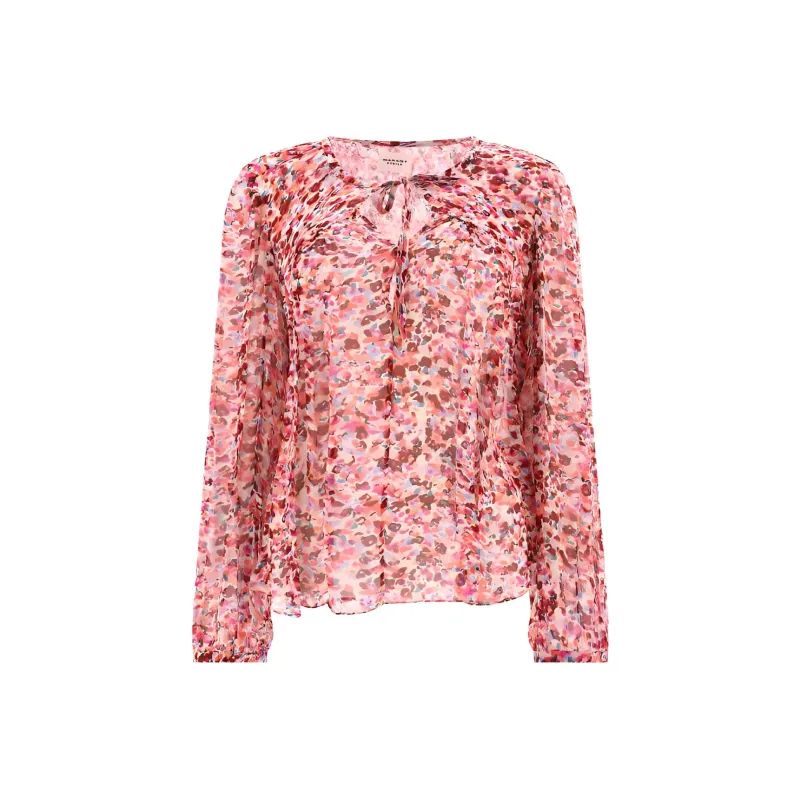 ISABEL MARANT ETOILE Pattern-Printed Tie Fastened Blouse-0