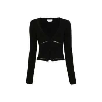 Blumarine Scalloped V neck Cardigan