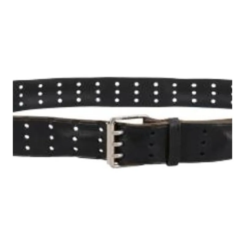 Balenciaga Genuine Leather Belts Men's Black Width 3.8CM-1
