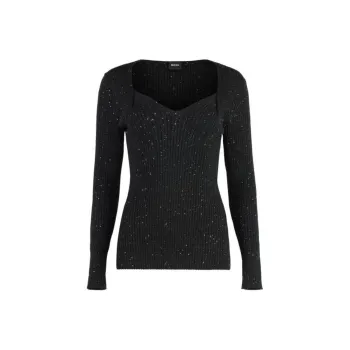 HUGO BOSS Sequin Embellished Ribbed Jumper