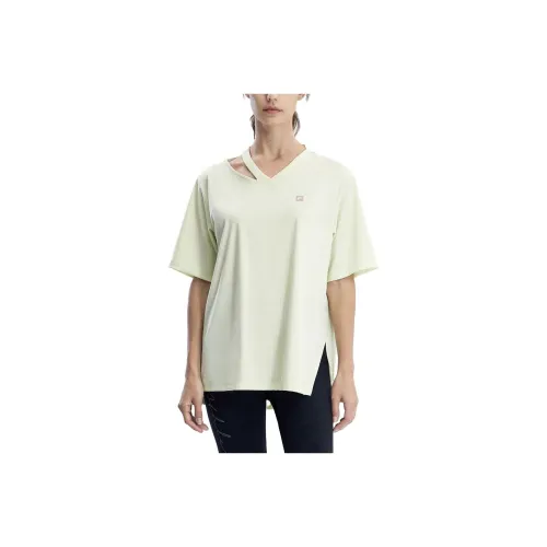 FILA Drop Shoulder Sleeve T Shirt Women's Young Sprout Green
