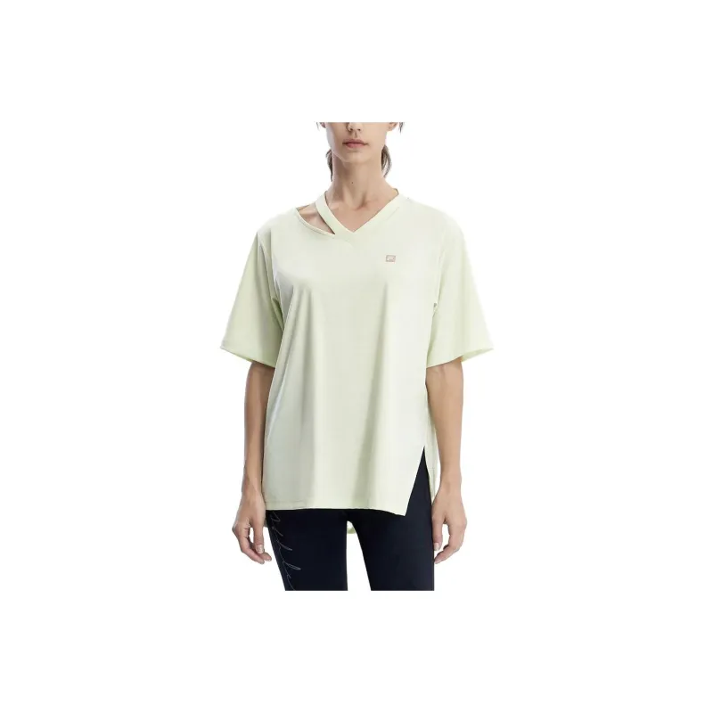 FILA Drop Shoulder Sleeve T-Shirt Women's Young Sprout Green-0