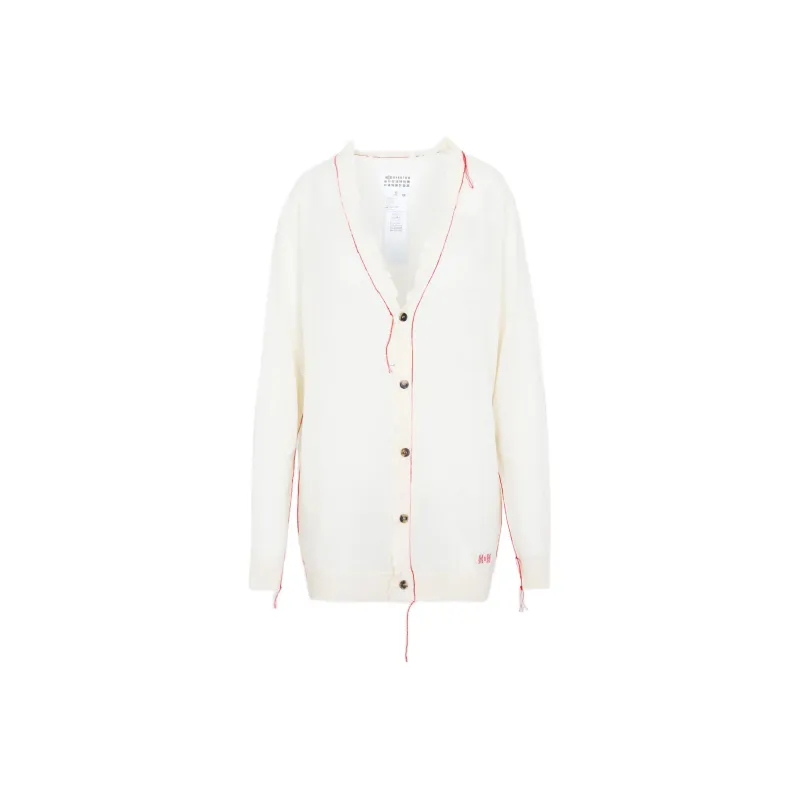 Maison Margiela V Neck Knitted Cardigan-0