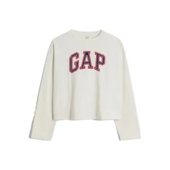 GAP T-Shirts Women's Gray White