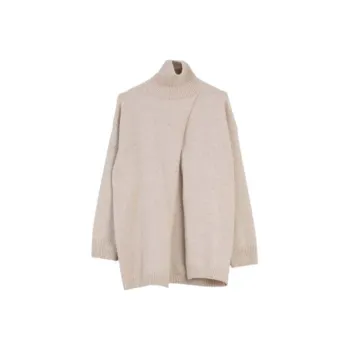 MaxMara Turtleneck Open Front Sweater