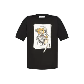 MOSCHINO Graphic Printed Crewneck T Shirt