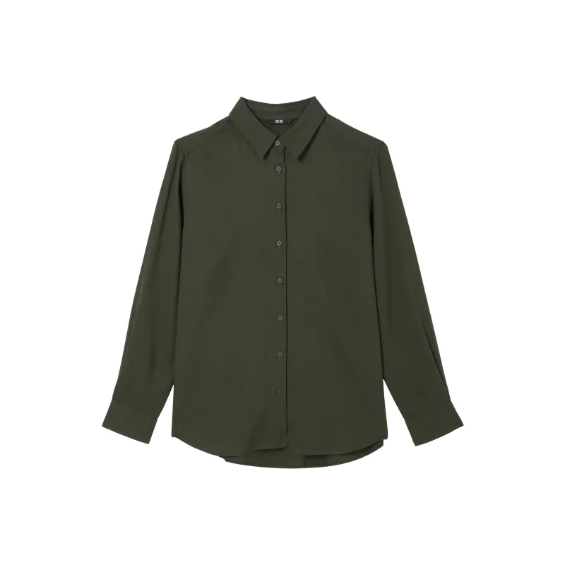 UNIQLO Shirt Women's Dark Olive-0