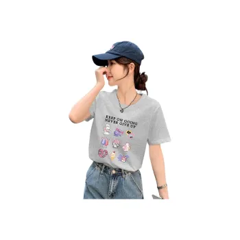 Tonlion T Shirt Women's Light Heather Gray