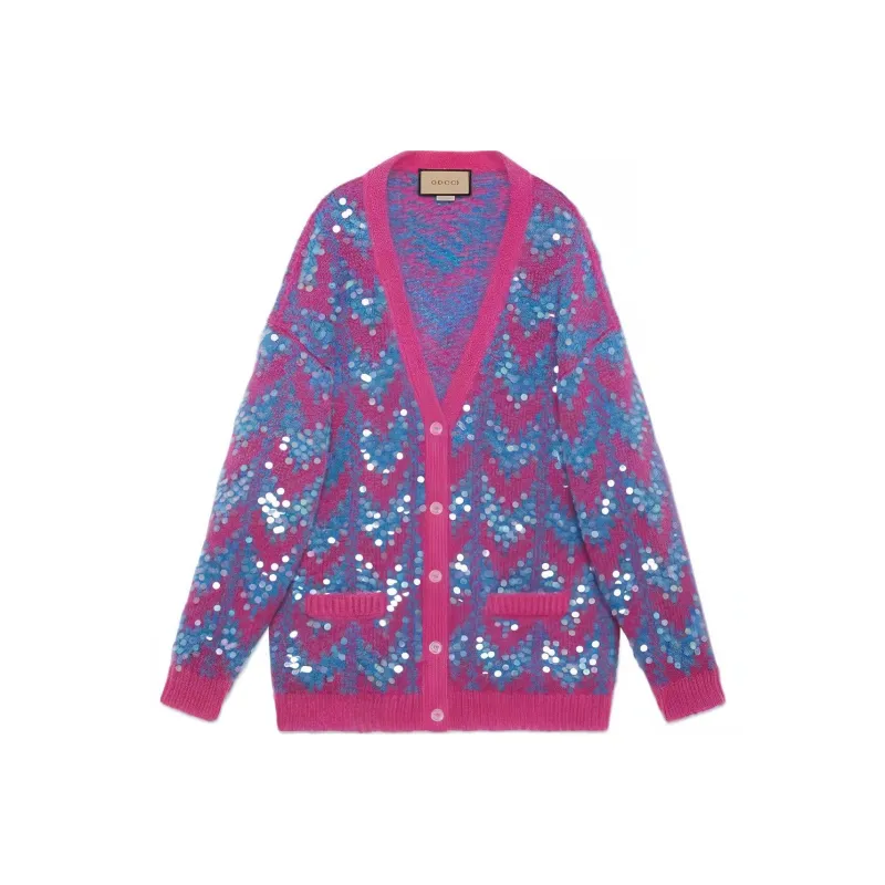 GUCCI Button Up Sequinned Cardigan-0