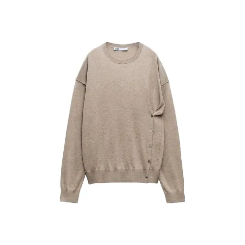ZARA Sweater Women's Zebra Print Mink