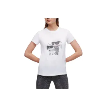 KARL LAGERFELD / Karl Lagerfeld Jeans Ikonik Karl Embellished Crewneck Top