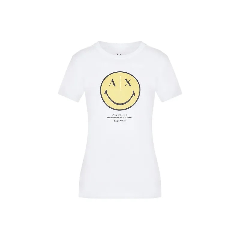 Smileyworld X ARMANI EXCHANGE ARMANI EXCHANGE X SmileyWorld T-Shirts Women's White-0