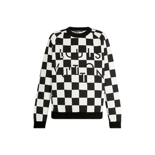 LOUIS VUITTON Sweatshirt Women's Black White Plaid