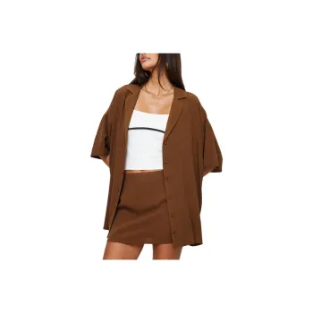 PRINCESS POLLY CARALIIA SHIRT Shirt Women's BROWN/Brown