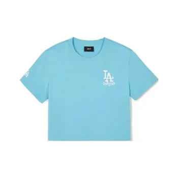 MLB Drop Shoulder Sleeve T Shirt Women's Aqua Blue