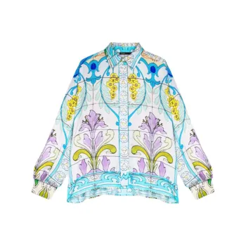 Maje Imprimé Mosaique print Satin Shirt