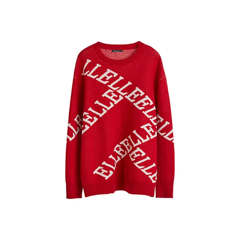 ELLE Sweaters Women's Red-0