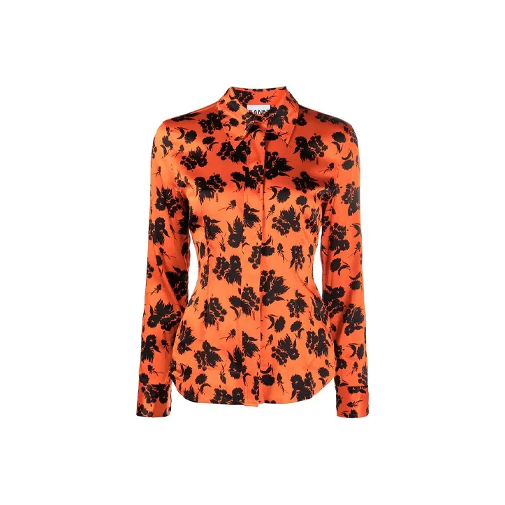 GANNI Shirts Women's Orange-0
