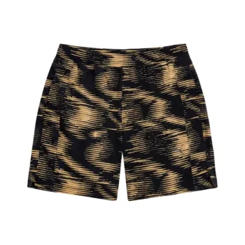 PUMA ACTIVE WEAR M AW PES WV 1/2 ST Casual Shorts Men's Black Yellow
