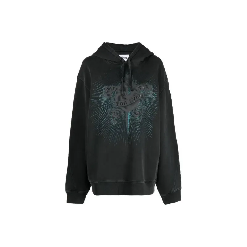 Jean Paul Gaultier Crystal-embellished Cotton Hoodie-0