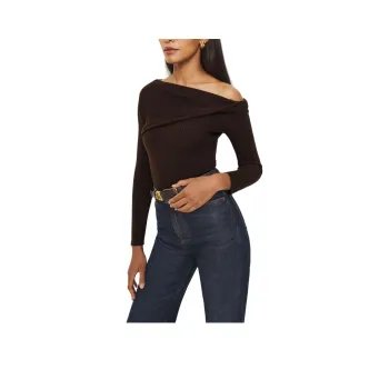 REFORMATION Lilou Regenerative Merino Sweater Sweater Women's Brown Black