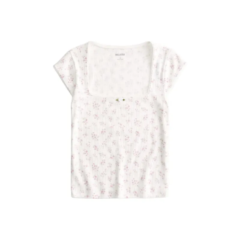 Hollister Regular T Shirt Women's Ivory White-0