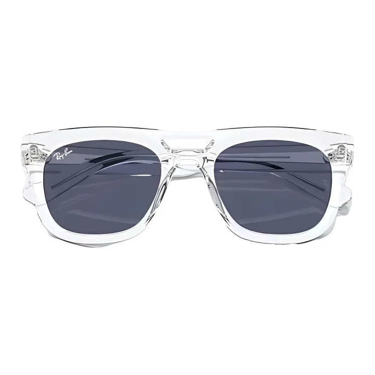 RayBan Injection Square Sunglasses Unisex Transparent-1