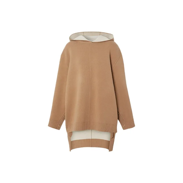 Burberry Loose Fit Knitwear Women's Warm Camel-0