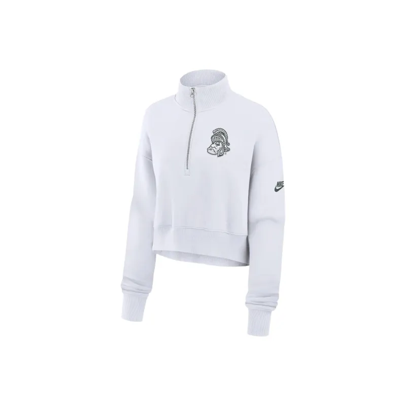 Nike College Michigan State Spartans Legacy Elevated Logo Sweatshirt Women's White-0