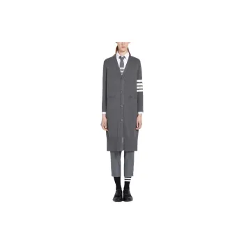 THOM BROWNE 4 Bar V neck Long Cardigan