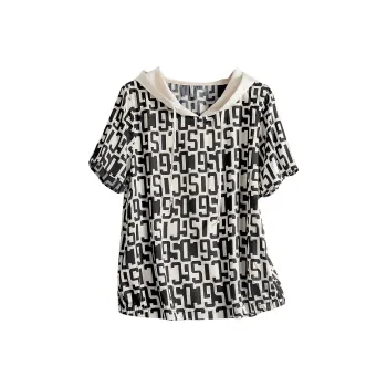 Cypress House T-Shirt Women's Beige/Black/Beige Plaid