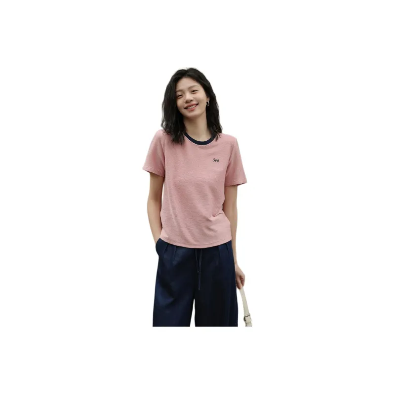 【dme】 T Shirt Women's Light Peach Pink-0